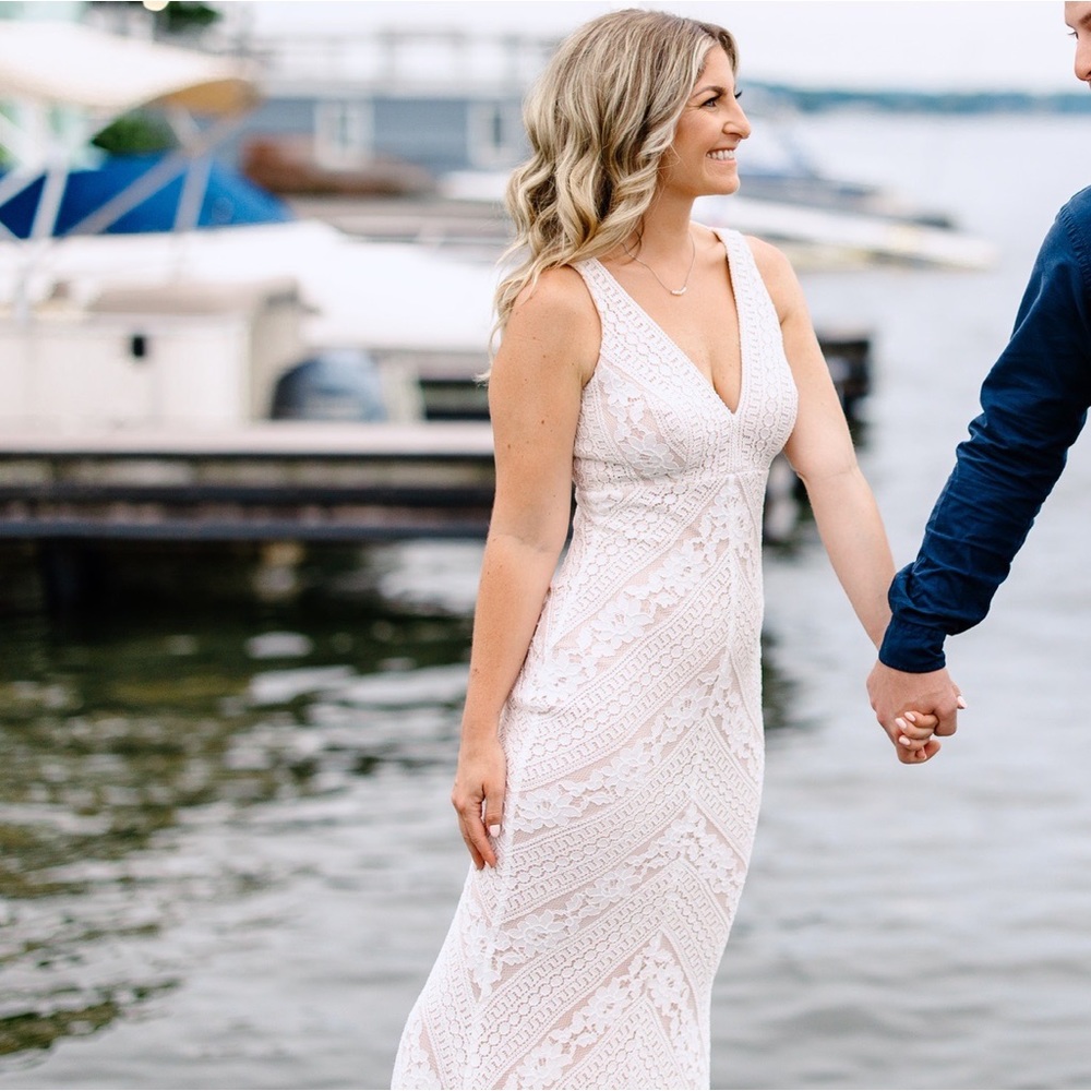 Lulus Lace Maxi Bridal Dress - Picture 5 of 8